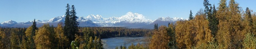 Mt. McKinley & the Alaska Range Looking Over the Chulitna River From the Overlook